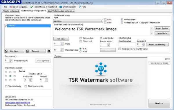 TSR Watermark Image Pro Crack